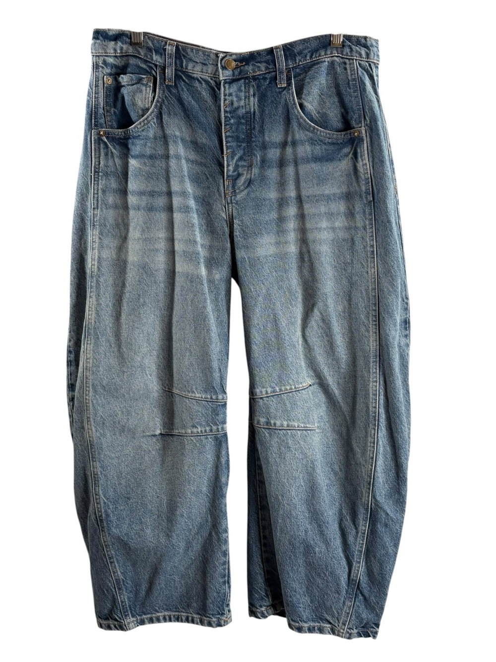 Free People We The Free Good Luck Mid-Rise Barrel Jeans NWT $98